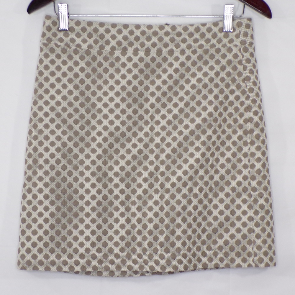 Loft Weaved and Circle Print Skirt, Sz 2,
